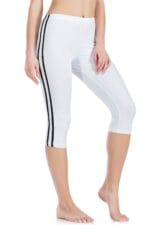 Derya Kurşun Çizgili Kadın Kapri Tayt 0534 - Görsel 2