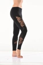 Derya Kurşun Güpür Dantel Detaylı Kadın Tayt 0583 - Görsel 2