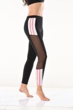 Derya Kurşun Transparan Detaylı Şeritli Kadın Tayt 0584 - Görsel 2