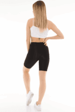 Derya Kurşun Parlak Diz Üstü Biker Tayt 0596 - Görsel 2