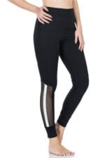 Derya Kurşun Transparan Detaylı Kadın Tayt 0605 - Görsel 3