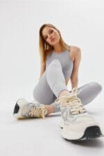 Derya Kurşun Gri Yüksek Bel Fitilli Tayt 0608 - Görsel 2