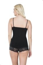 Derya Kurşun İp Askılı Dantelli Atlet Şort Takım 071 - Görsel 2