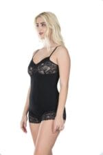 Derya Kurşun İp Askılı Dantelli Atlet Şort Takım 071 - Görsel 3