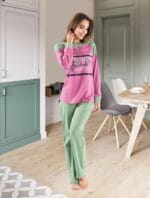 Derya Kurşun Uzun Kol Kadın Pijama Takım 1120 - Görsel 2