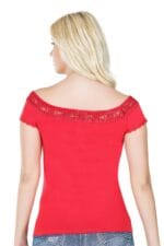 Derya Kurşun Dantelli Kadın Tişört 259 - Görsel 2