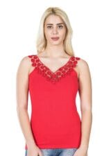 Derya Kurşun Güpürlü Kadın Tişört 268