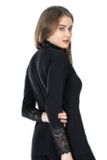 Derya Kurşun Balıkçı Yaka Dantelli Kadın Tişört 278 - Görsel 2