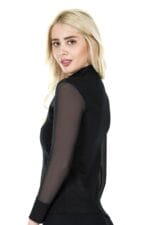 Derya Kurşun Balıkçı Yaka Transparan Kadın Tişört 296 - Görsel 2