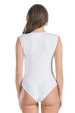 Derya Kurşun Bisiklet Yaka Kolsuz Çıtçıtlı Kadın Body 318 - Görsel 2