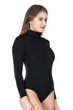 Derya Kurşun Uzun Kol Boğazlı Çıtçıtlı Kadın Body 322 - Görsel 3