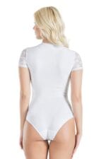 Derya Kurşun Yarım Kol Dantelli Kadın Body 338 - Görsel 2