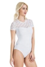 Derya Kurşun Yarım Kol Dantelli Kadın Body 338 - Görsel 3