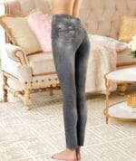 Derya Kurşun Kot Görünümlü Kadın Tayt 440 - Görsel 2