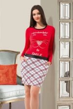 Derya Kurşun Ekose Desenli Tunik 946