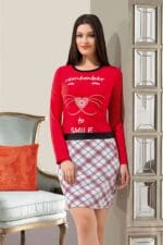 Derya Kurşun Ekose Desenli Tunik 946 - Görsel 2