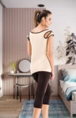 Derya Kurşun Geniş Yaka Kadın Kapri Takım 1502 - Görsel 2