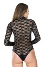 Derya Kurşun Boğazlı Dantelli Çıtçıtlı Kadın Body 328 - Görsel 2