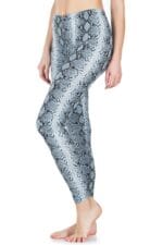 Derya Kurşun Yılan Derisi Görünümlü Uzun Kadın Tayt 444 - Görsel 3