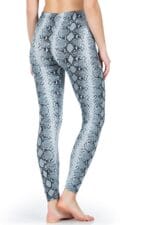 Derya Kurşun Yılan Derisi Görünümlü Uzun Kadın Tayt 444 - Görsel 2