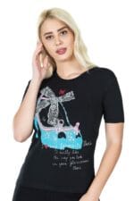 Derya Kurşun Baskılı Kadın Tişört 275 - Görsel 3